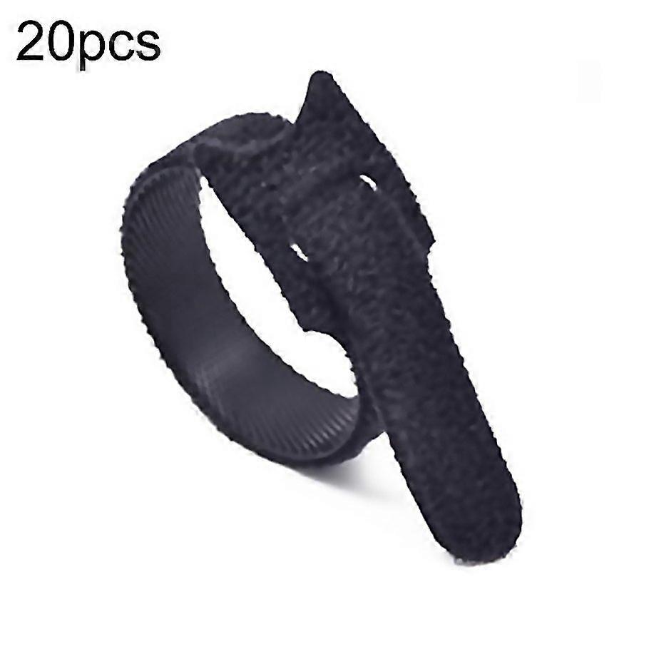 For 20pcs Nylon Fixed Packing Tying Strap Data Cable Storage Bundle 10 X 100mm Black