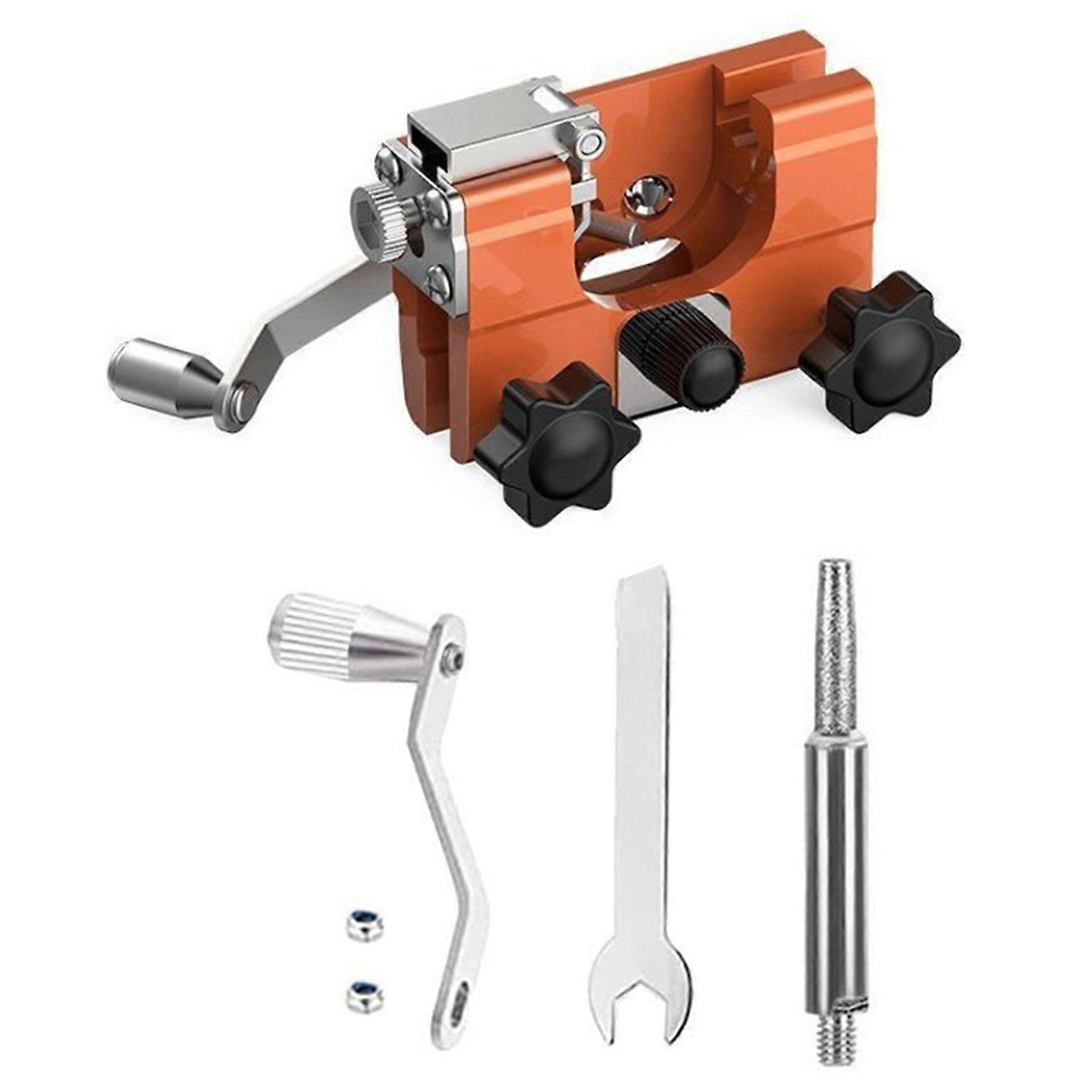 Manual Chainsaw Chain Sharpener Hand Crank Portable Universal Chainsaw Sharpening Kit, Durable for Gas, Electric, and Hydraulic Saws