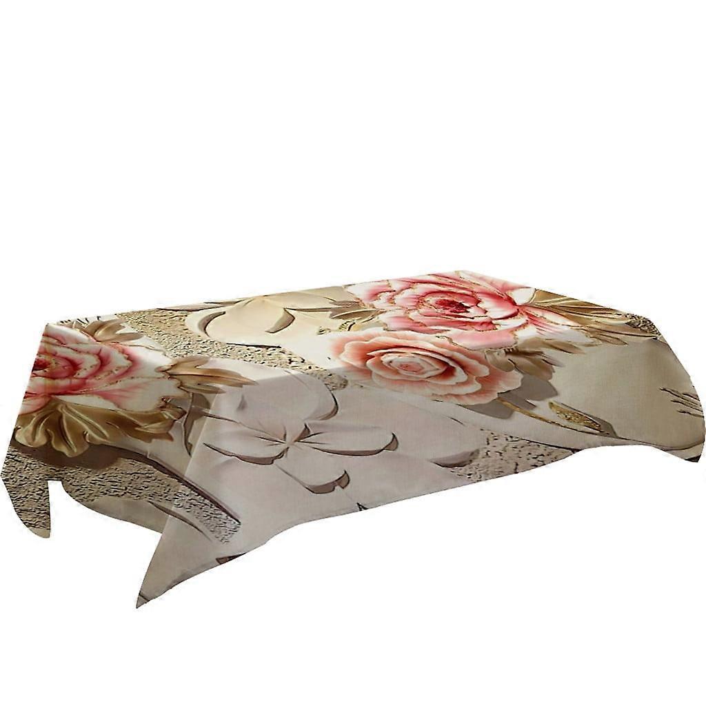 WRXMIJNHGSA Primeval 3D Flower Table Cloth Rectangular Tea Table Cover Dining Home Decor