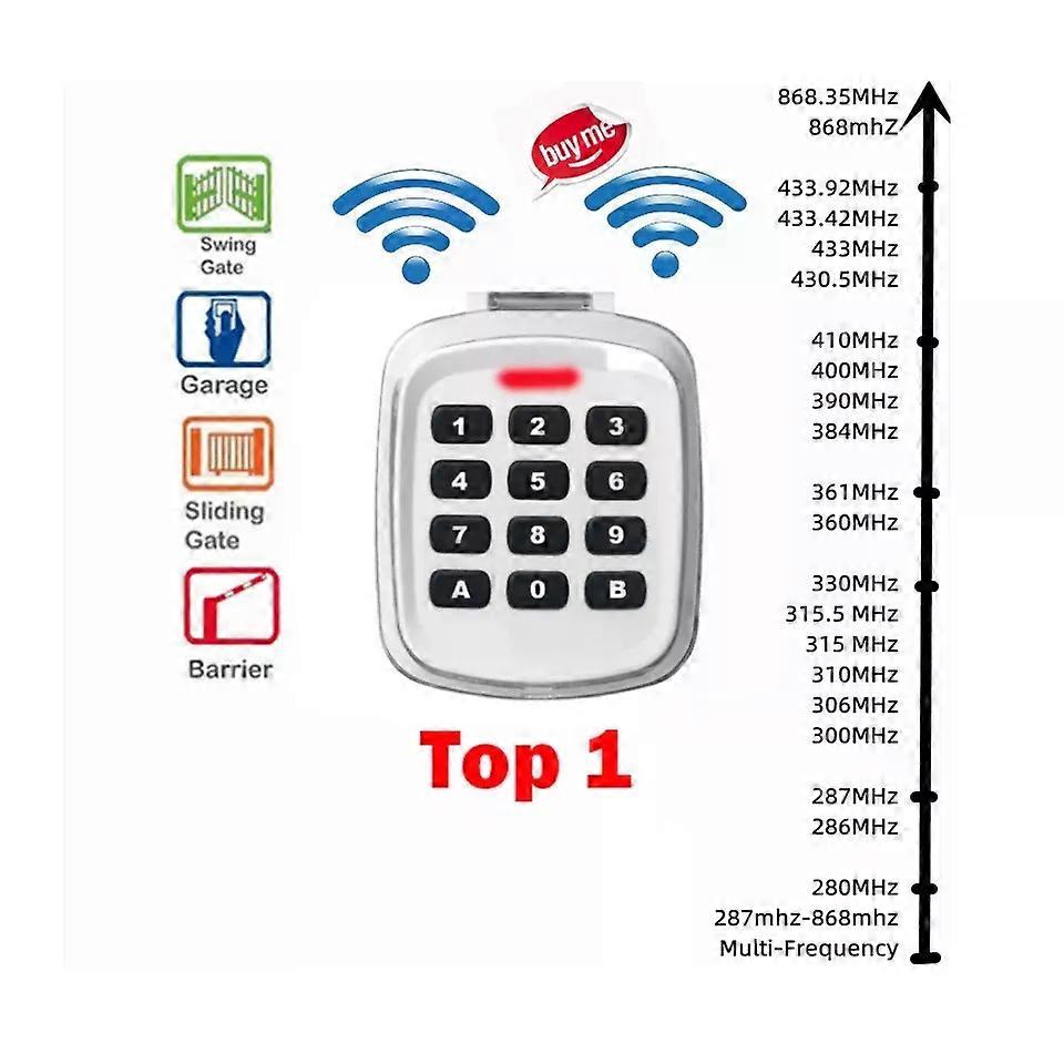 Keypad Remote Control For Multi-frequency Garage Door 280-868Mhz Rolling Code Remote Duplicator