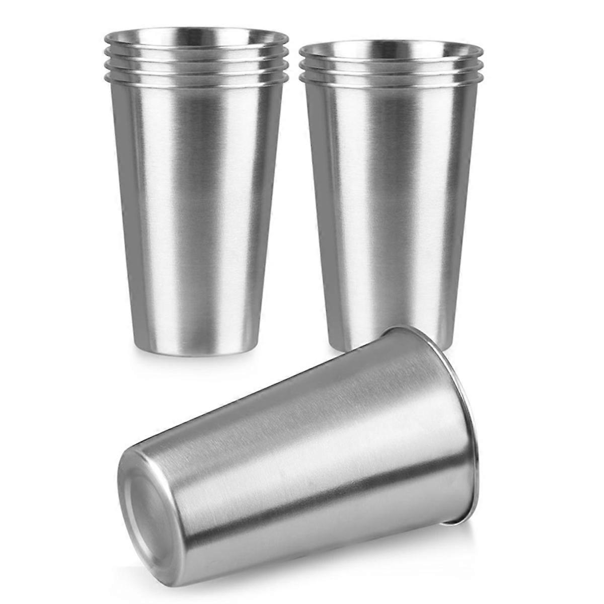 8-pakning 16 oz rustfritt stål pintkopper, rustfritt stålkopp