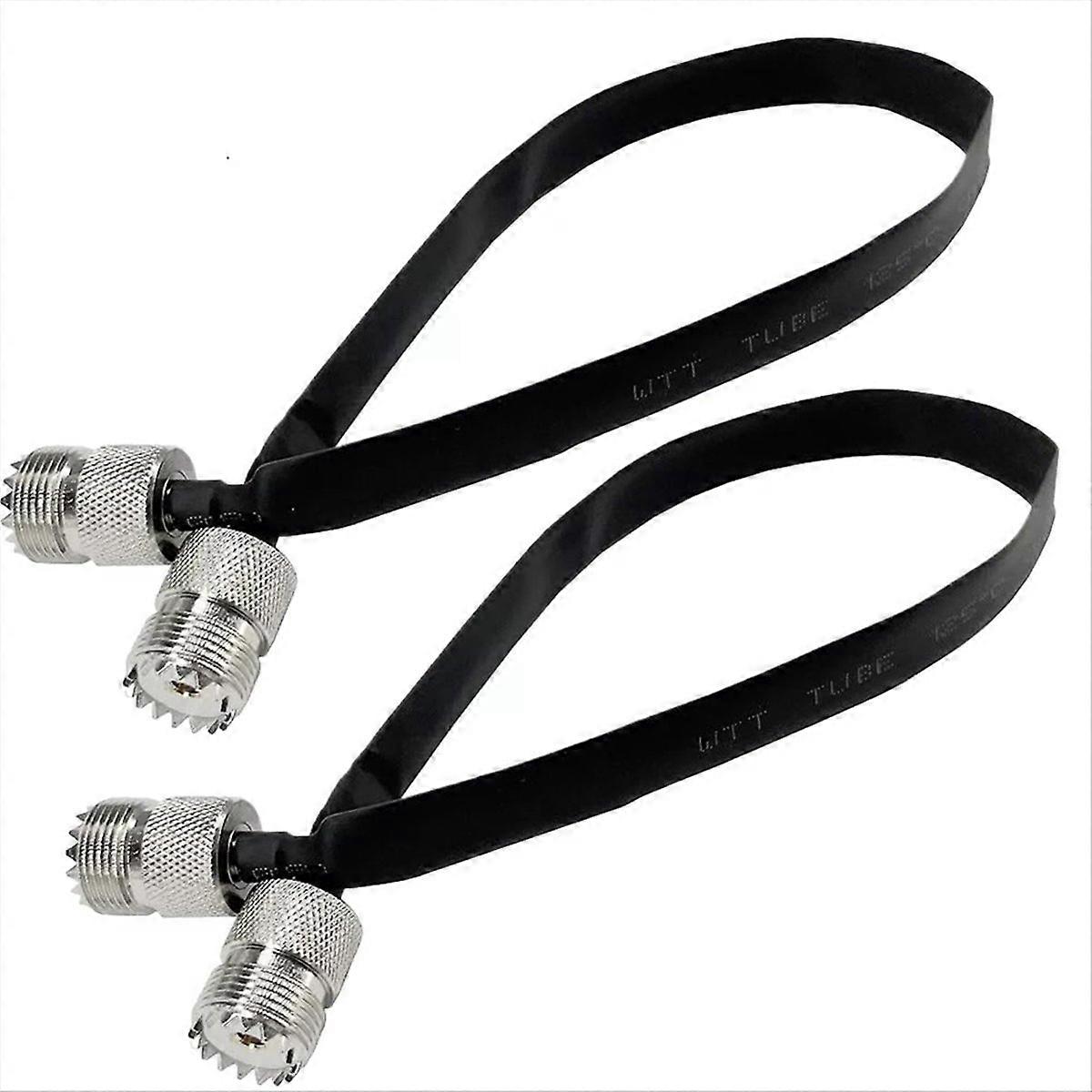 2pcs- 20cm RF Coaxial Cable Window/Door Pass Through Flat Cable