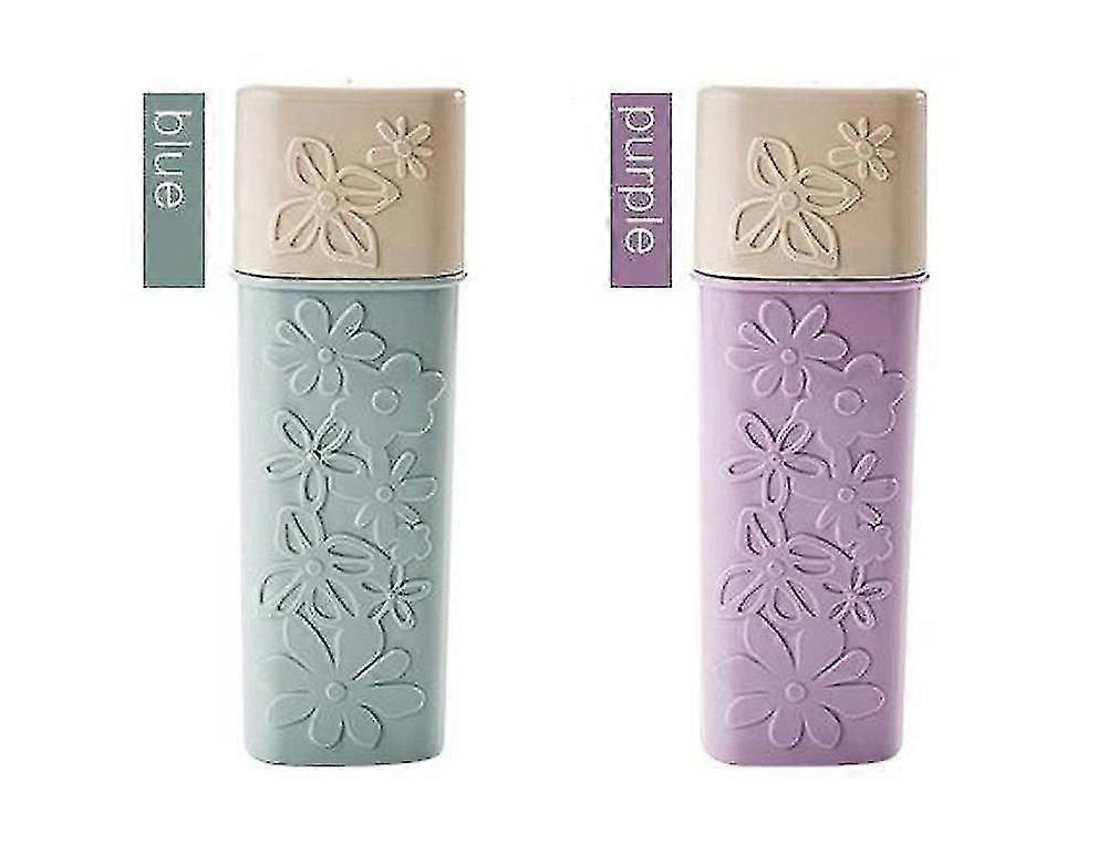 2pcs Portable Pp Plastic Toothbrush Toothpaste Holder Case For Travel Use Color Random