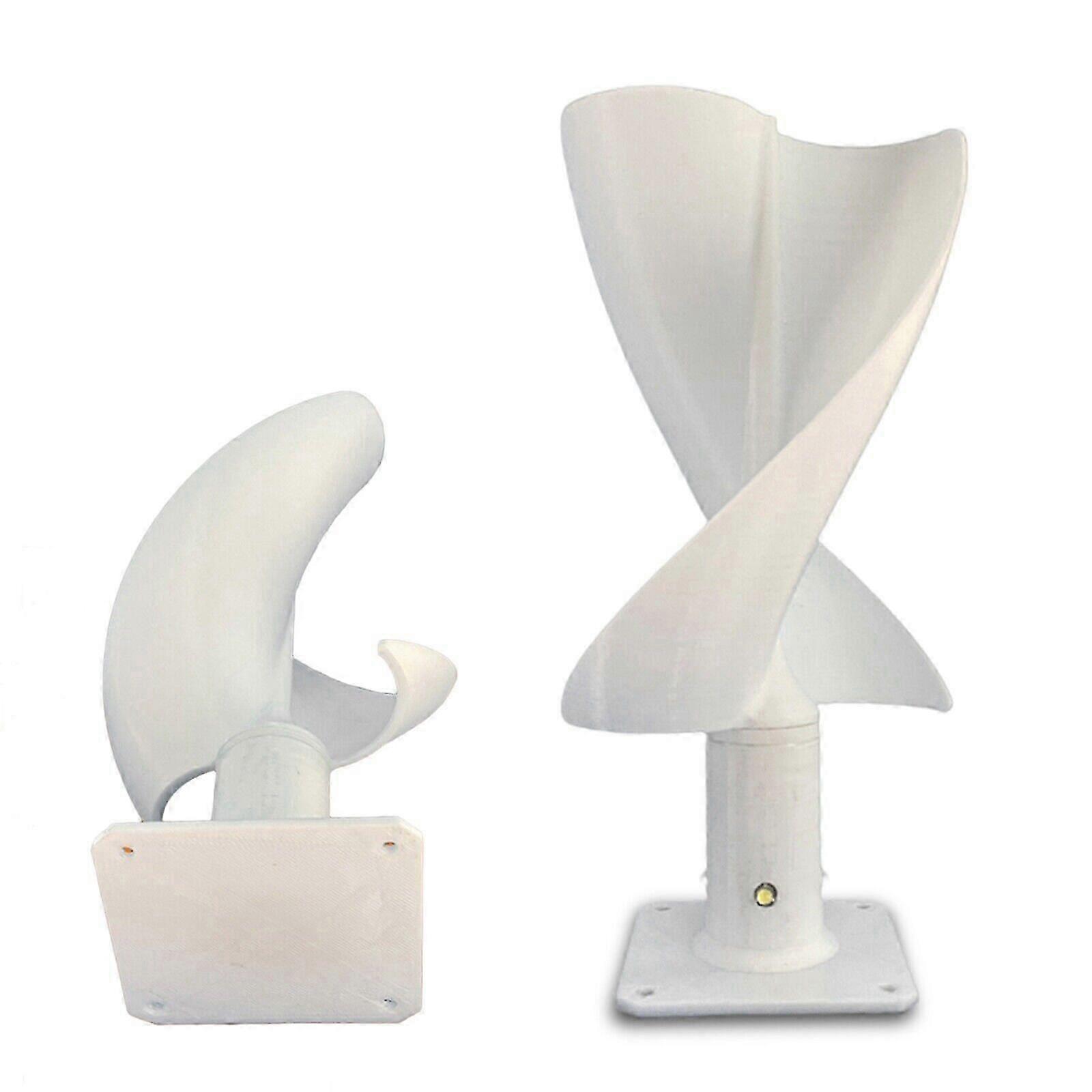 12V 10W Spiral Blades Helix Wind Turbine Generator Vertical Axis Wind Power Lamp FT