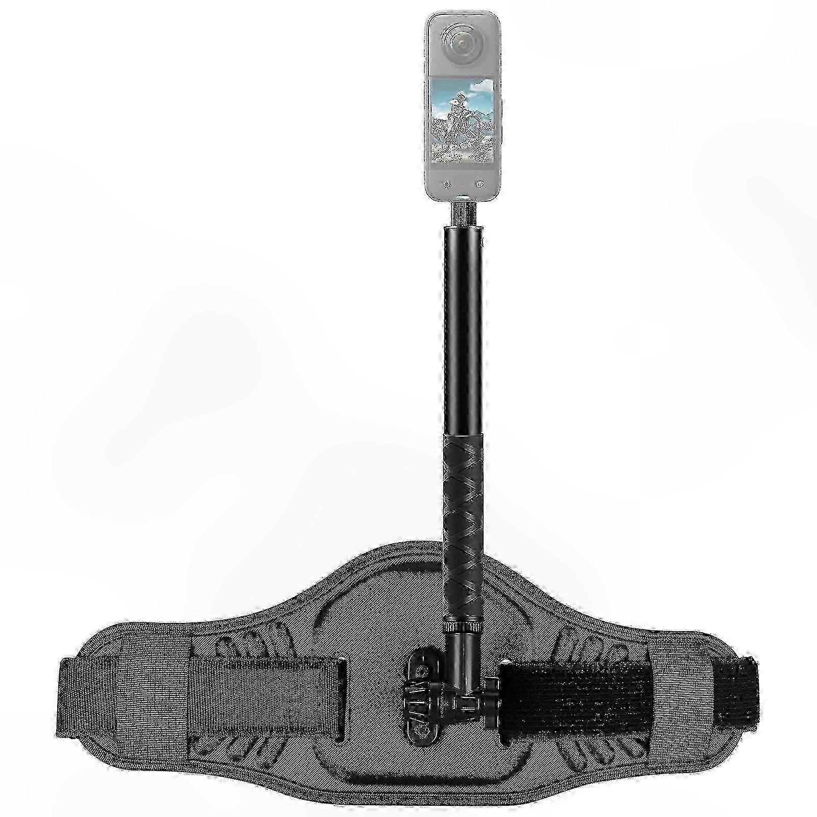 Action Camera Waist Belt Mount with Extension Selfie Stick for GoPro and Insta360