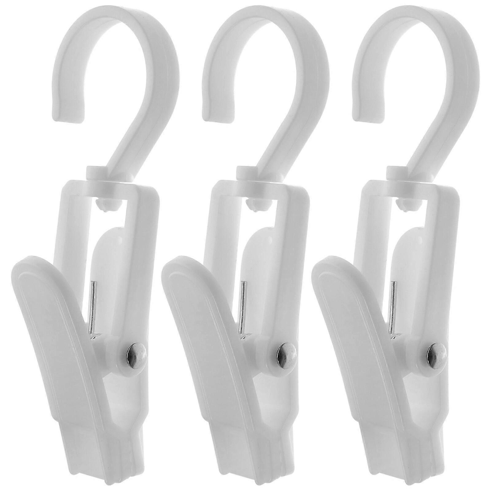 3 Pcs Portable Clothes Rack Laundry Hooks Plastic Clothes Clips Windproof Hanger