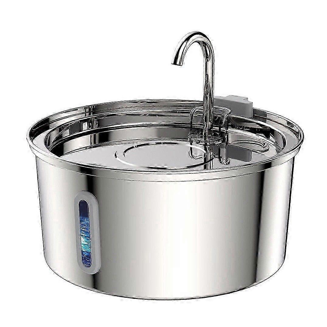 Hållbar vattenfontän för husdjur, 3,2L automatisk design i rostfritt stål