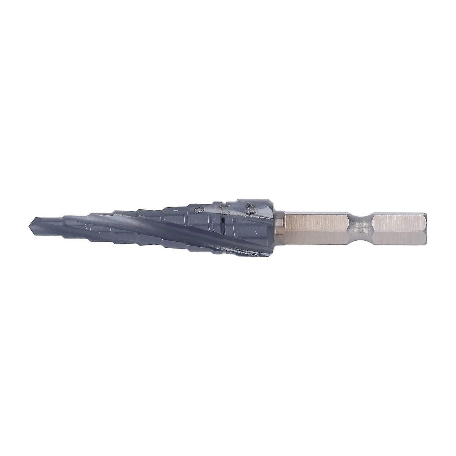 Spiral Grooved Step Drill Bit 4mm to 12mm Step 1/4in Shank M35 Cobalt 9 Sizes Multi Step Cone Bits