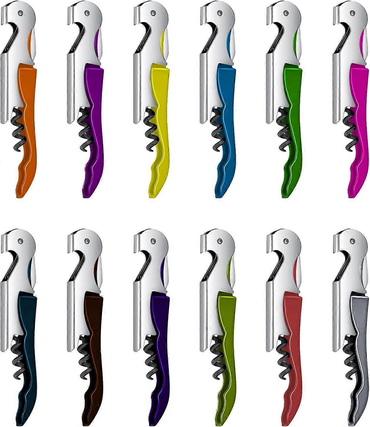Professional Wine Opener, All-In-One Waiters Corkscrew Compatible with Wine & Beer Bottles, Favored by Sommeliers & Bartenders - 12 Pack
