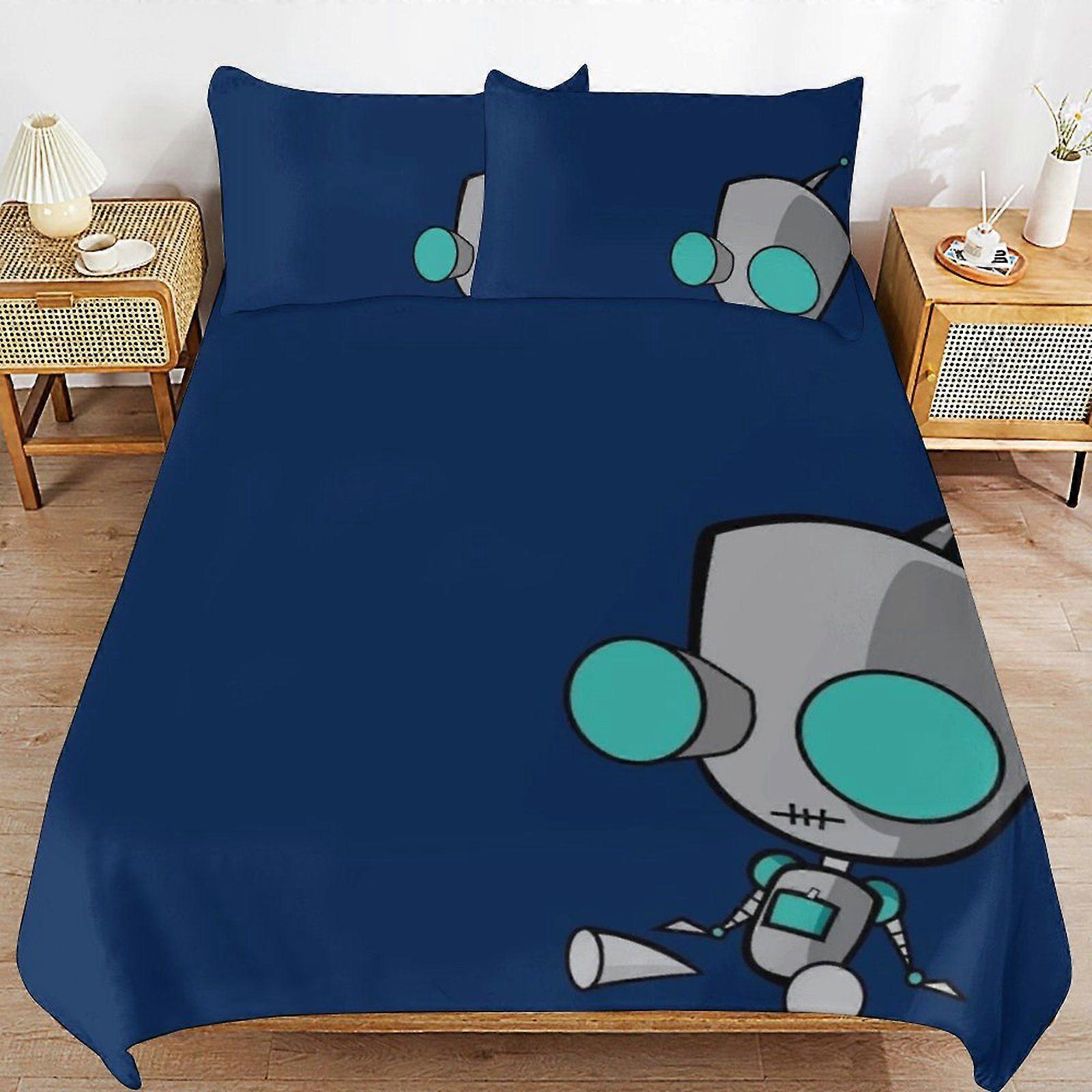 i336 Invader Zim Modern Handling Practical Sleep Set Durable Threaded Design Zipper Duvet Cover Sets Essential x336