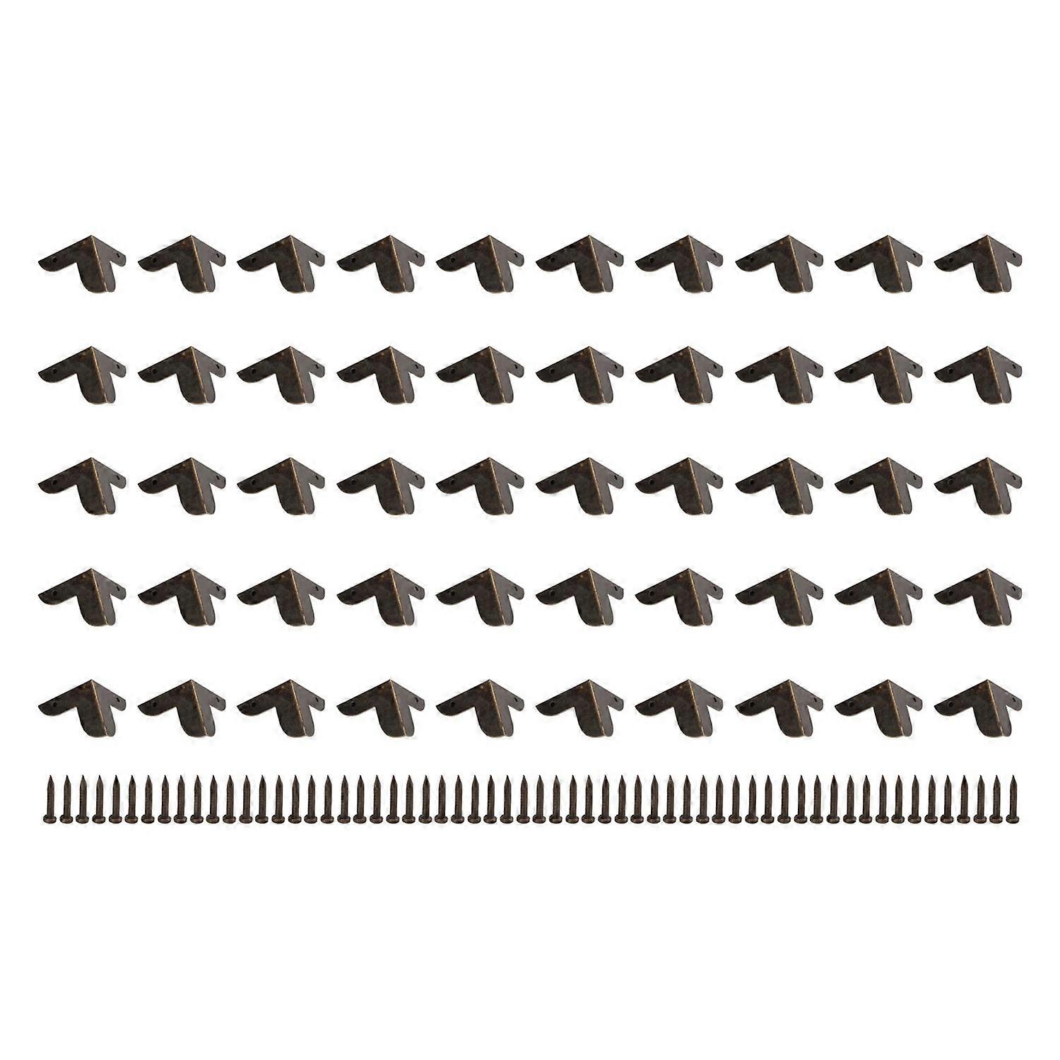 50Pcs Corner Protectors Triangular Vintage Retro Style Sturdy Durable Wide Application Corner Guards