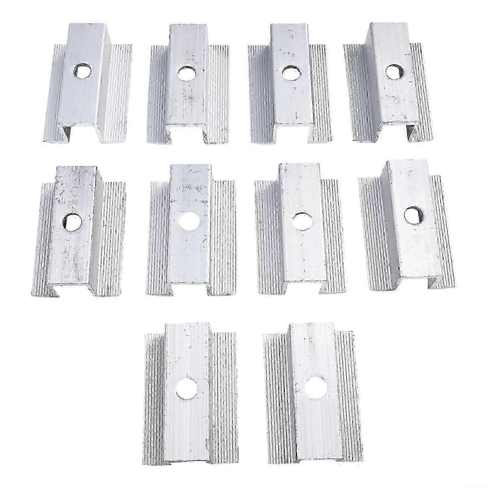 Aluminum Alloy Middle Clamps Set of 10, 60 mm Size, Easy and Secure Installation for Various Applications