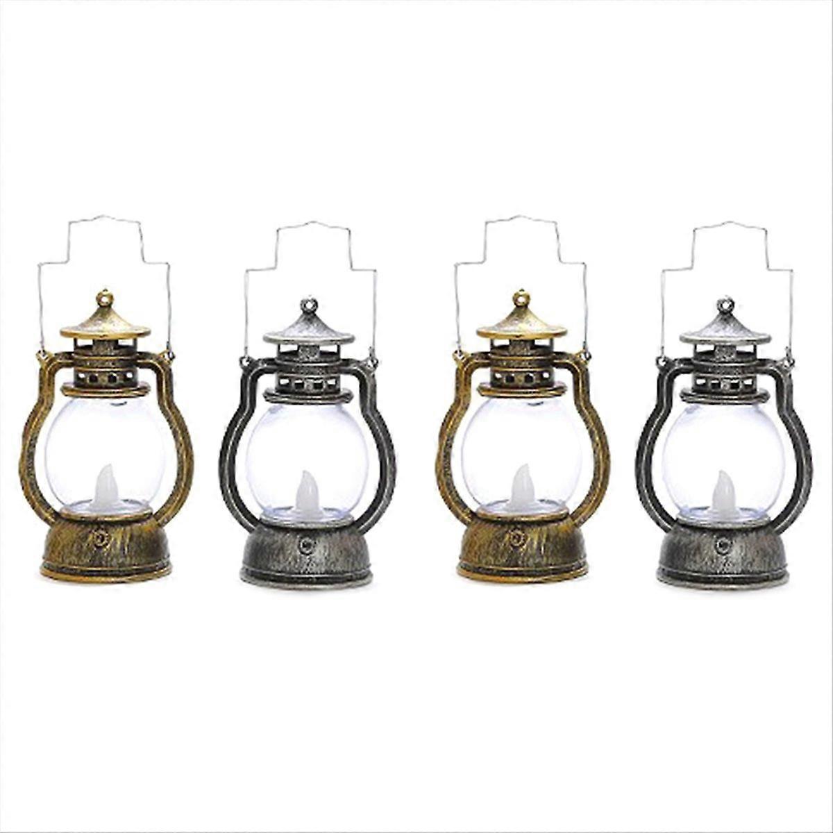4Pcs LED Lanterns Decorations Outdoor Hanging Lantern