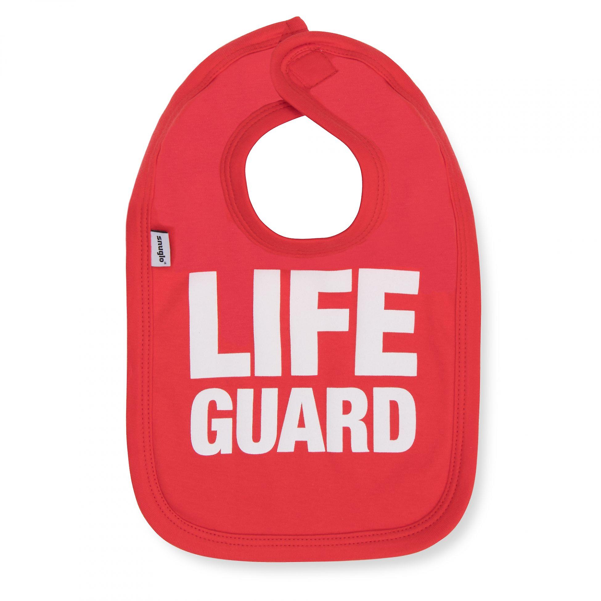 Life Guard Baby Bib Red