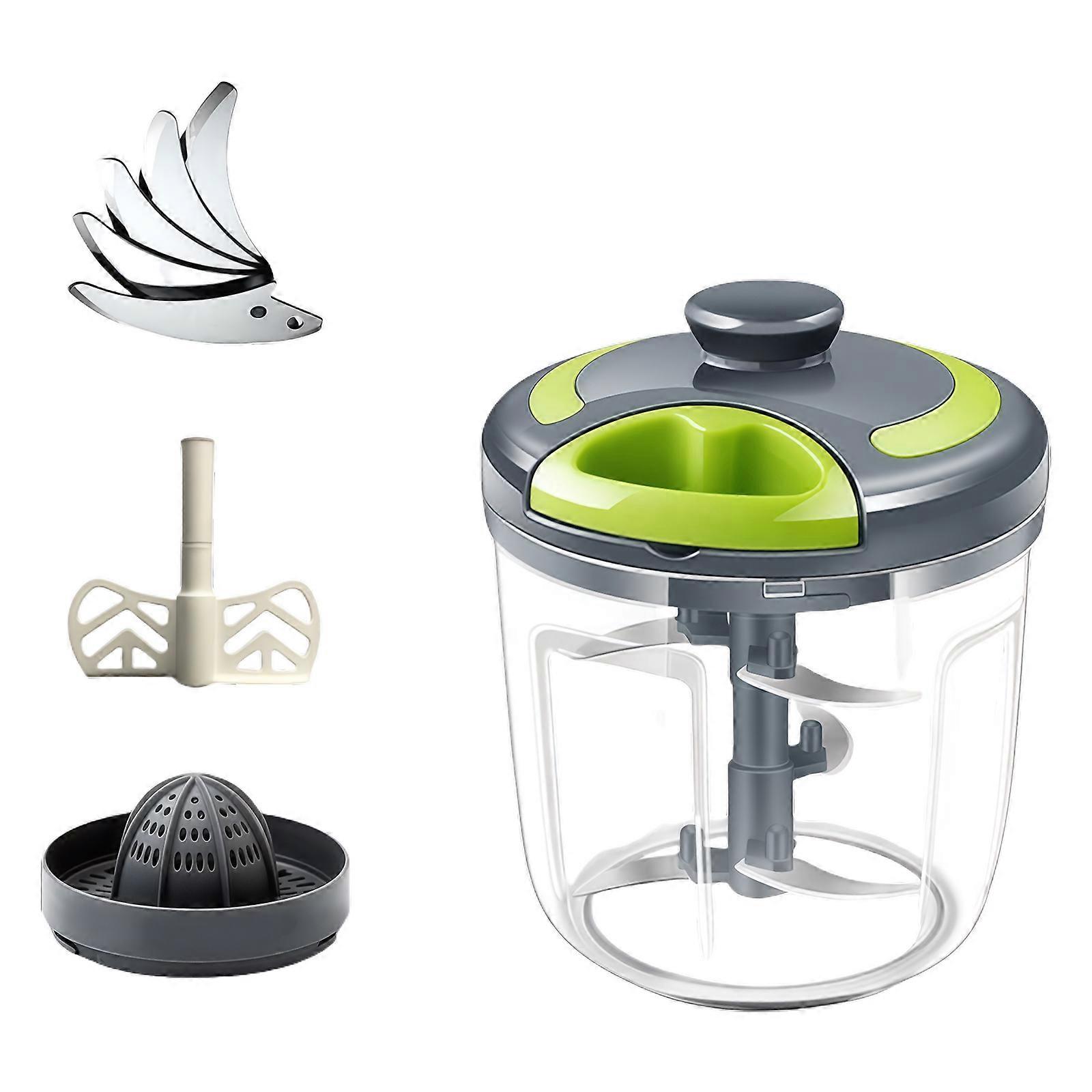 Professional Manual Nut Grinder Efficient Crusher Ergonomic ABS Handle Quick Garlic Mincer Nonslip Base Kitchen Gadget Multicolor