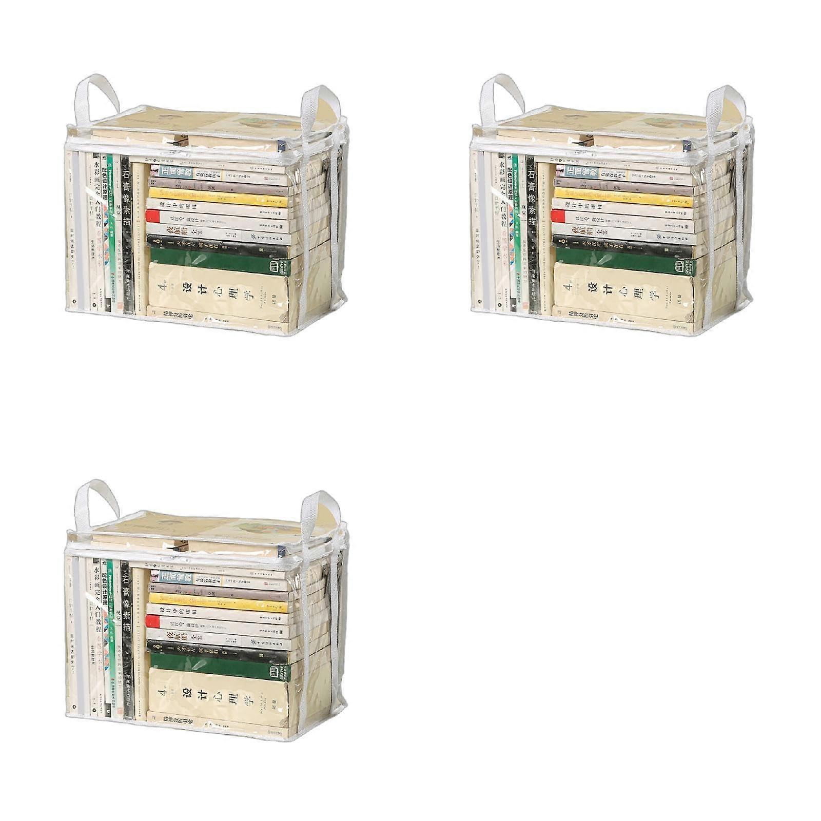 Waterproof Book Organizers Foldable Clear Storage Box For Dormitory Classroom Toy Storage Household