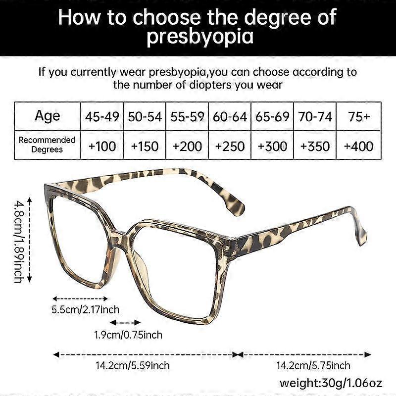 Unisex Fashion Square Color-Changing Reading Glasses, Casual Versatile Eyewear for Daily Use, 1 Pair, Stylish and Comfortable Design