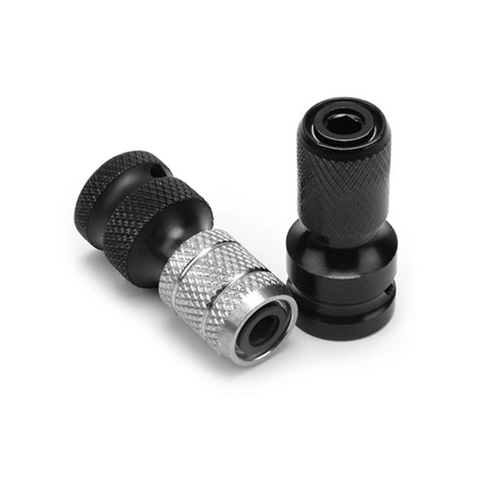 2Pcs Quick Release Screwdriver Wrench Conversion 1/2" Square Drives to 1/4" Hex Shank Adapter Hex Shank Socket Adapter Multicolor
