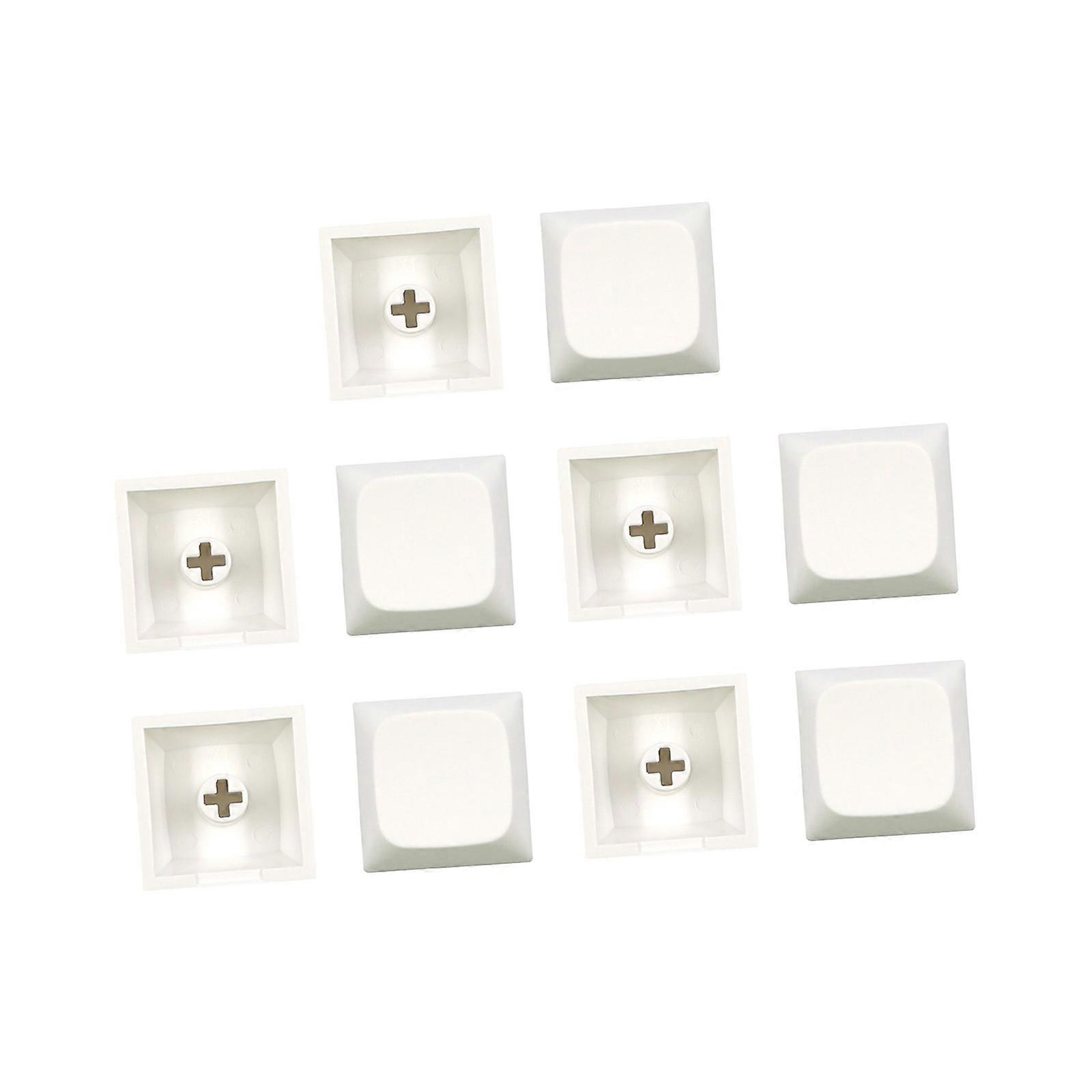 10Pcs PBT Keycaps XDA Profile 1U Blank Supplements Keycaps for Gaming Mechanical Keyboards  White