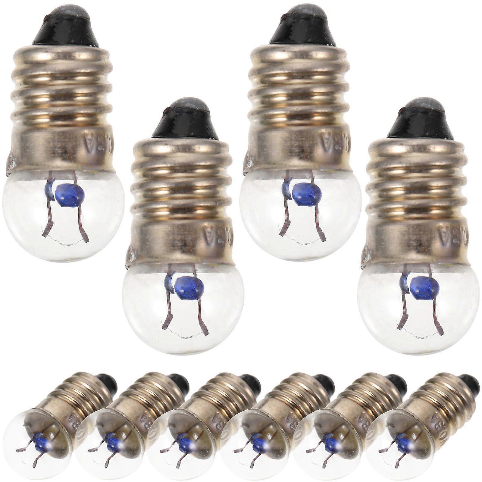10pcs E10 Flashlight Small Electric Bead Light Bulb 2.5V 0.3A Student Physics Experiment Small Bulb Lamp