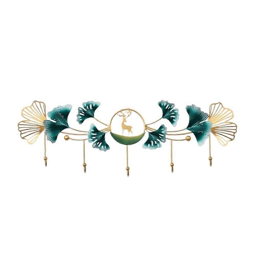 Wall Mounted Coat Rack with Metal Hooks for Hats and Clothes, Hallway Decorative Hanger