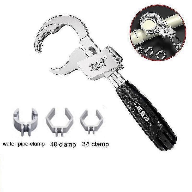 Universal Adjustable Double-ended Wrench Multifunctional Bath Wrench Aluminium Alloy Open End Spanner Bathroom Repair Hand Tool f74