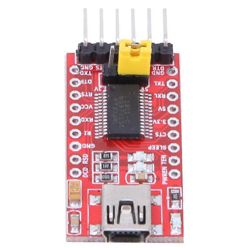 Eatbuy Serial Port Adapter Module, Downloader USB To TTL 3.3V 5V FT232RL Adapter Module 500mA Fuse for Industrial