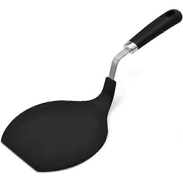 Premium Chef Series Round Flexible Large Spatula Pancake Spatula, Pancake Flipper, Egg Flipper and Omelette Spatula - Heat Resistant Black