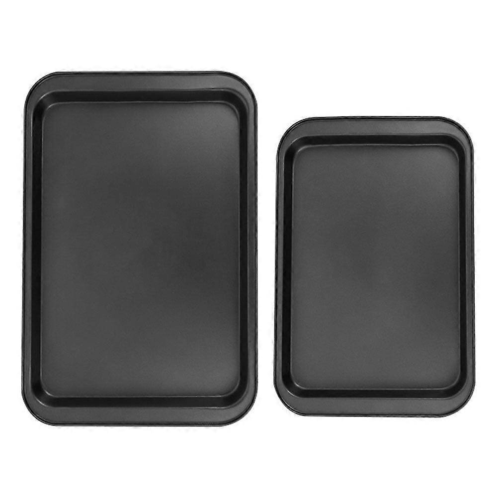 2Pcs Rectangular Cake Baking Pan Nonstick Baking Tray Pizza Baking Pan Home Kitchen Baking Pan