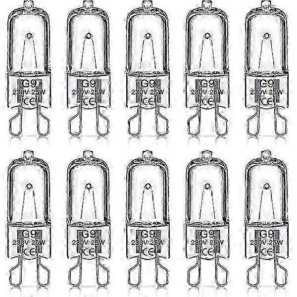 G9 halogenlampor 25w, 230v, 10-pack 25w