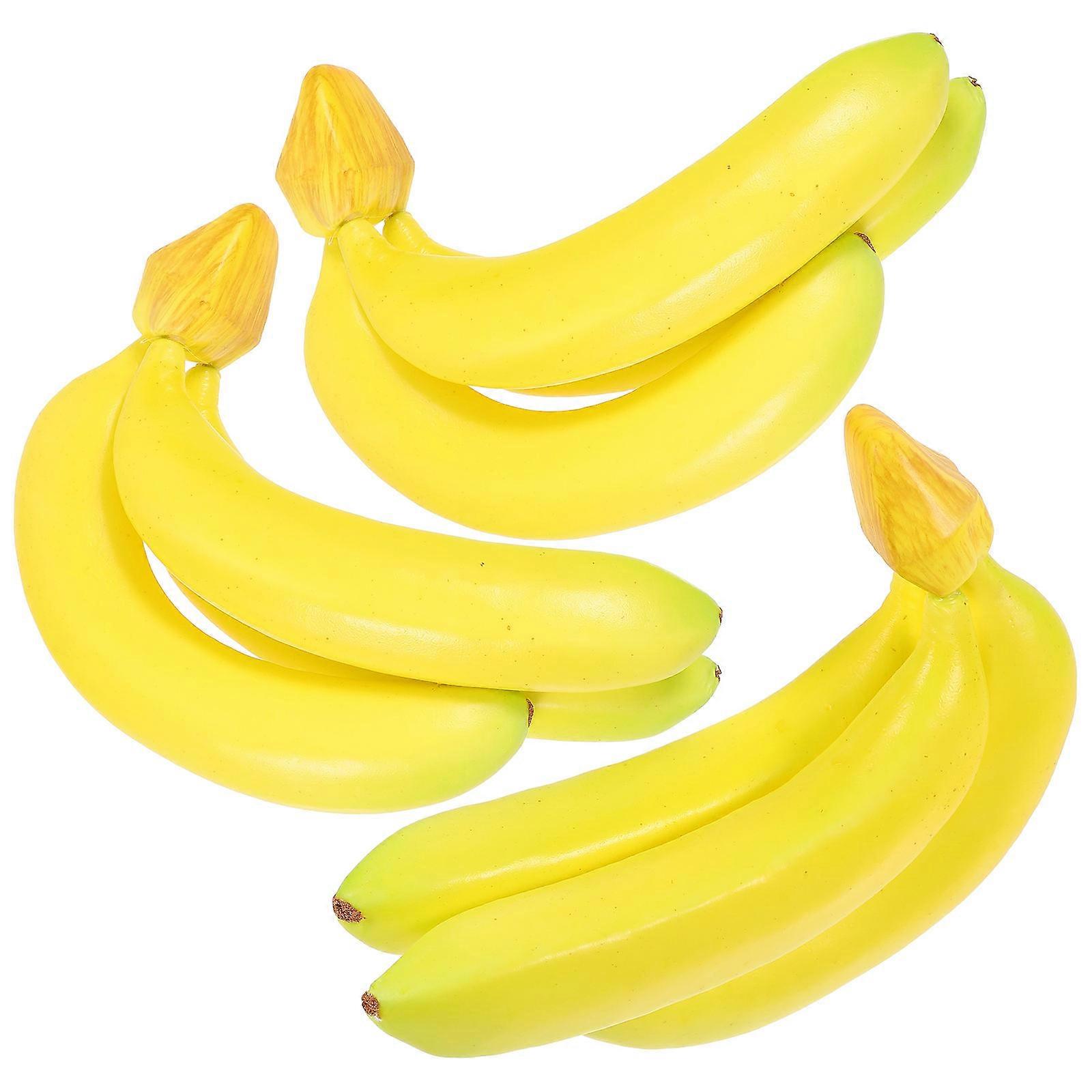 Banana Model Decor Simulation Banana Model for Home Decoration 9Pcs