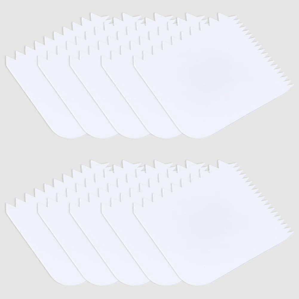 10 Pcs Adhesive Spreader Notched Glue Spreader Adhesive Barrier Spreader Plastic Trowel Spreader Hardwood Flooring Spreader for Applying Glue Epoxy Re