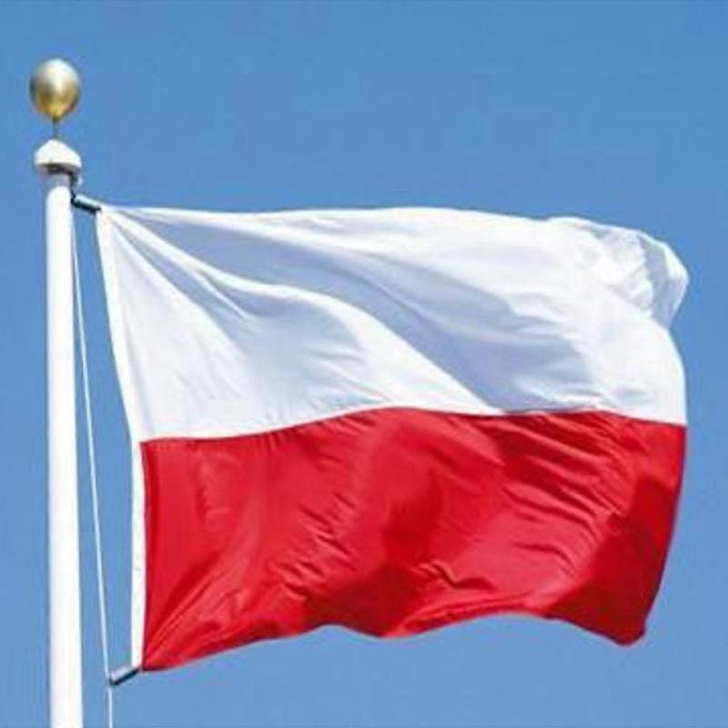 Polish flag, small size 4 flag, perforated national flags, 90*150cm
