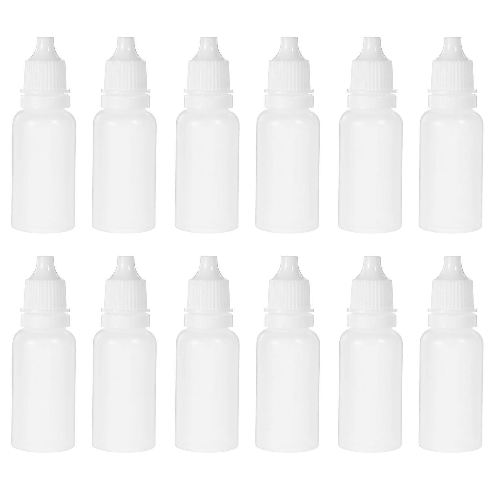 Transparent Dropper Bottles for Home Use Caps 12pcs 15ml
