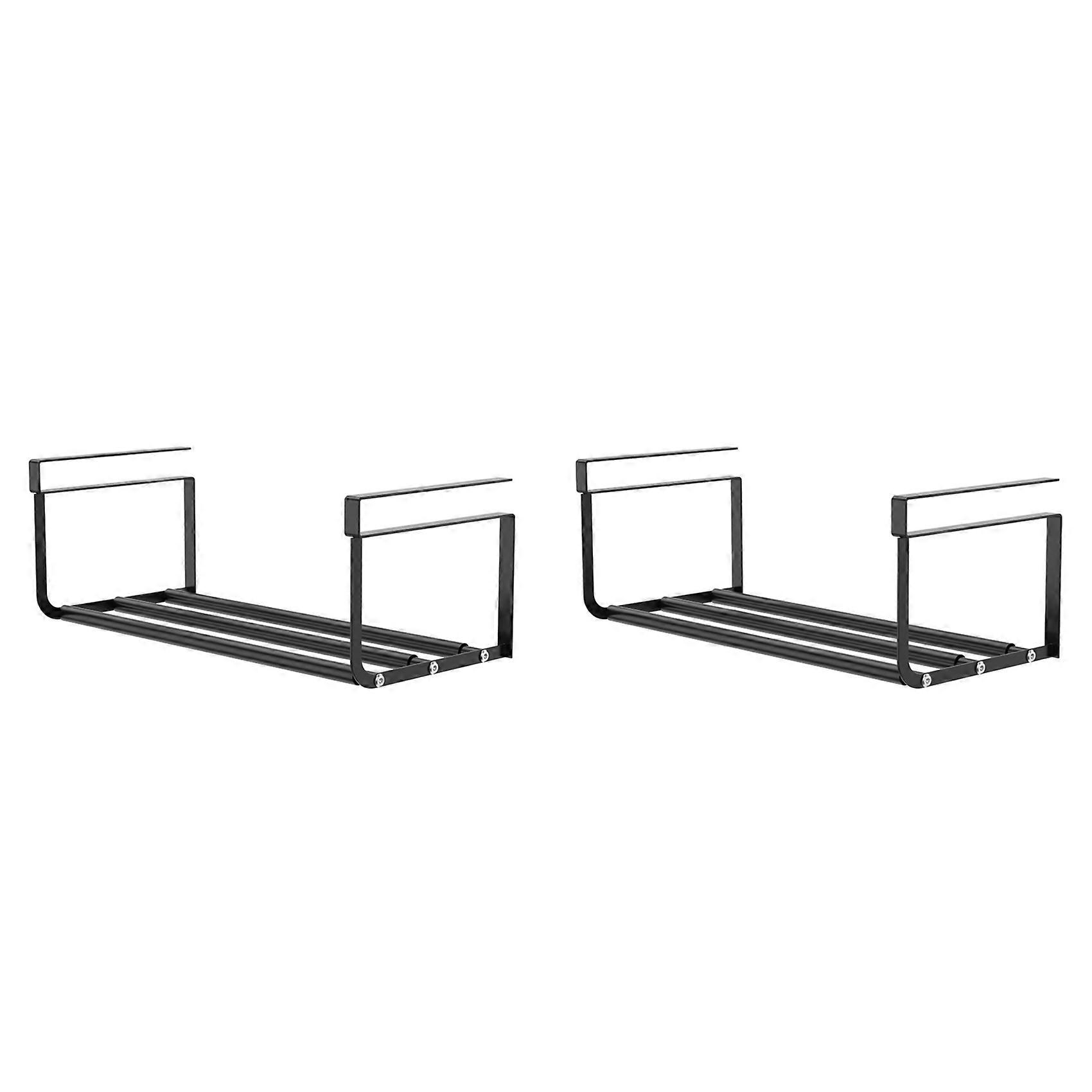 2X Expandable Hanging Shoe Rack, Retractable Shoe Shelf, Hanging Under Shelf Storage, Adjustable Holder B