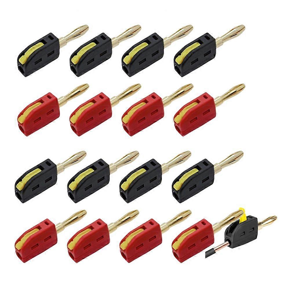 20PCS 4MM Banana Plug Solderless Quick Wire Connector Current Quick Connect Connector for 32A Electrical Test
