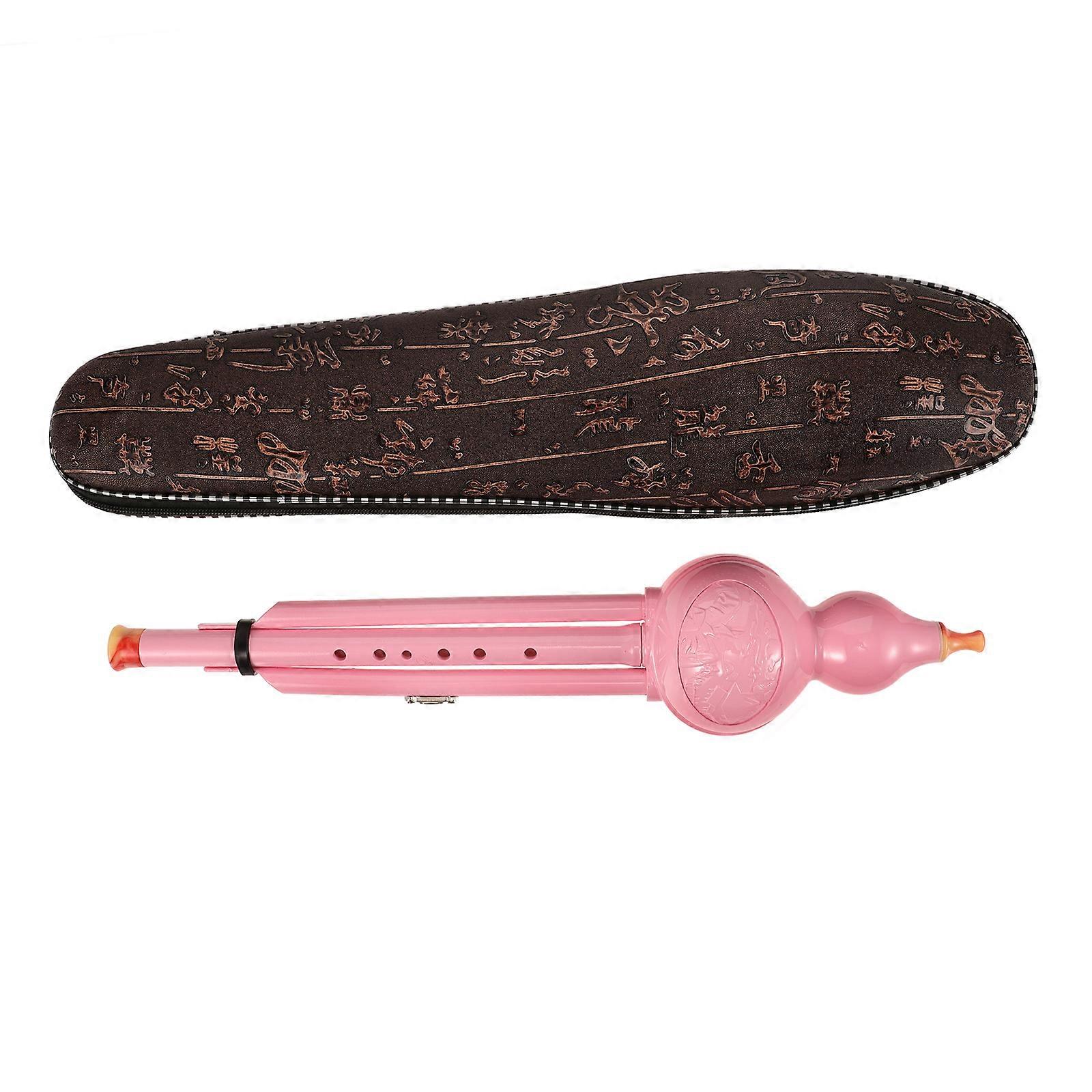 B-Flat Hulusi Flute Instrument for Learning Use Pink ABS Recorder