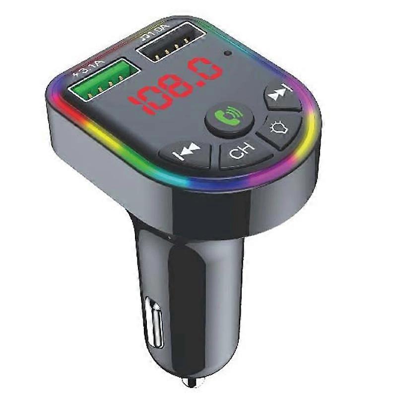 Car 5.3 FM Transmitter Bluetooth Player MP3 with Fast Charging Radio Modulator for Vehicle Handsfree Call GPS Navigater