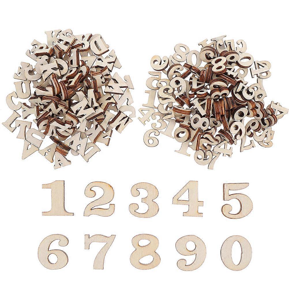 Wooden Letters Educational Toy for Craft 1Set Alphabet and Numbers Spelling
