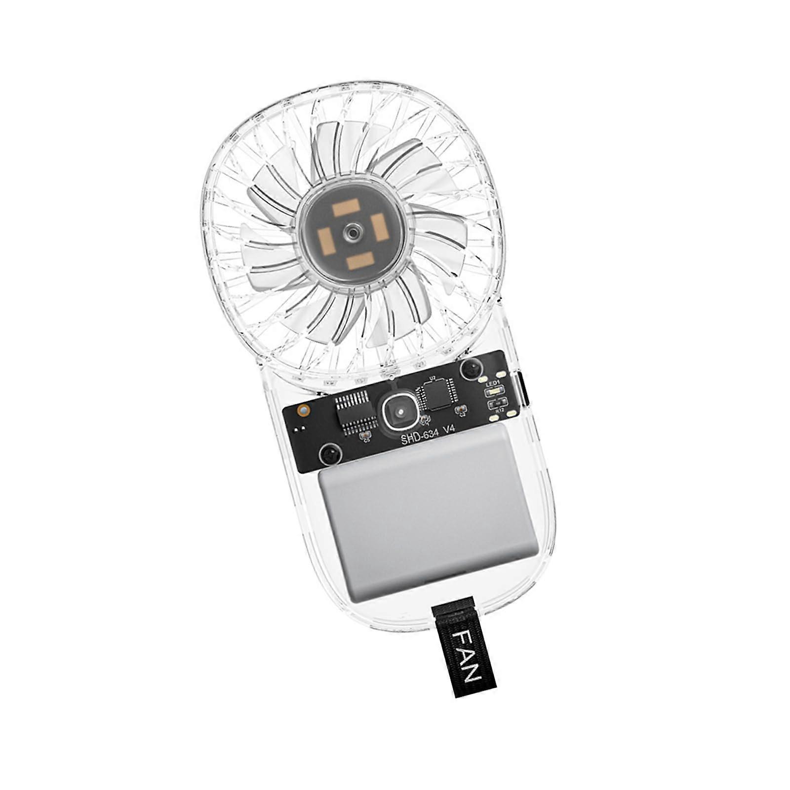 Portable Handheld Fan USB Rechargeable 3 Speed Quiet Operation with Colorful Breathing Light for Travel and Outdoor