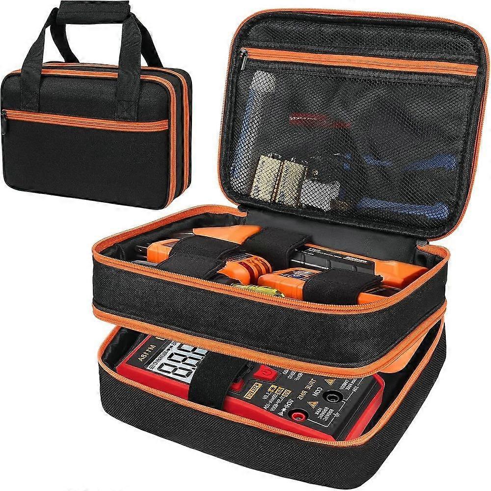 Two Layer Design Electrical Tool Bag Portable Mechanic Tool Bag Multimeter Case  Electrician Tools