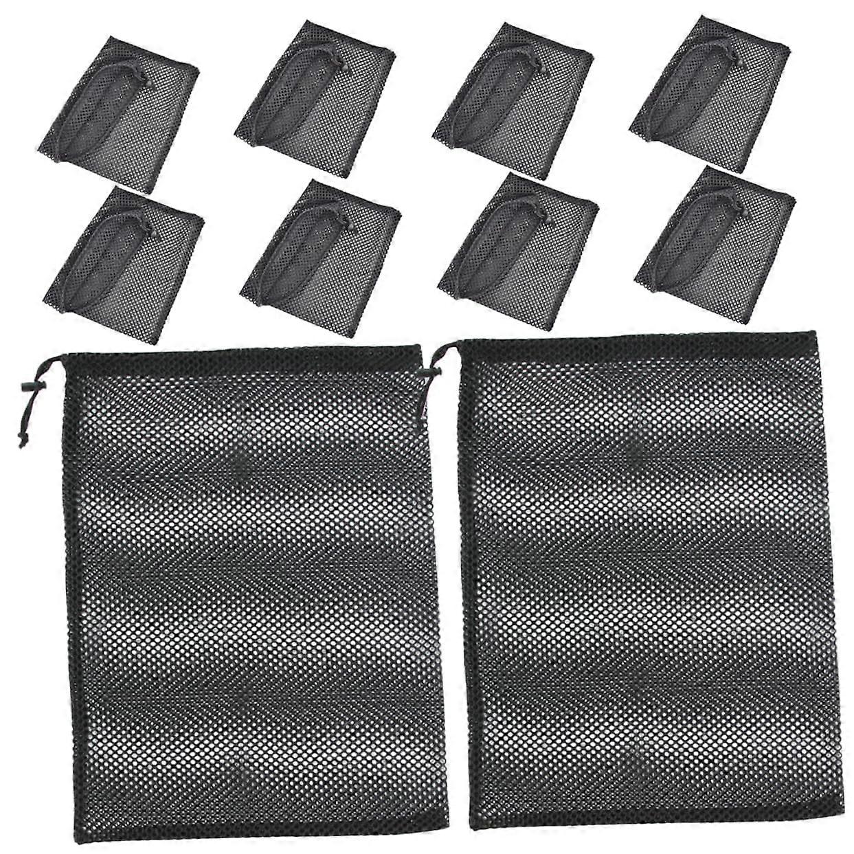 10Pcs Large Mesh Laundry Bags with Drawstring Closure, TearResistant Polyester for Home, Travel and Sports