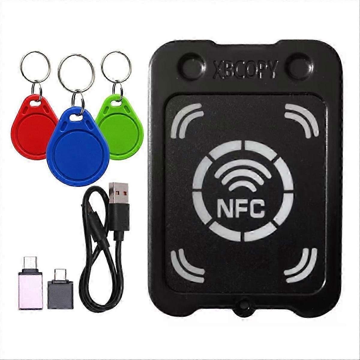 RFID Smart Chip Card Reader Copier+3xUID Keychain NFC Encryption Key Reader IC 13.56Mhz RFID Token Clone Duplicator