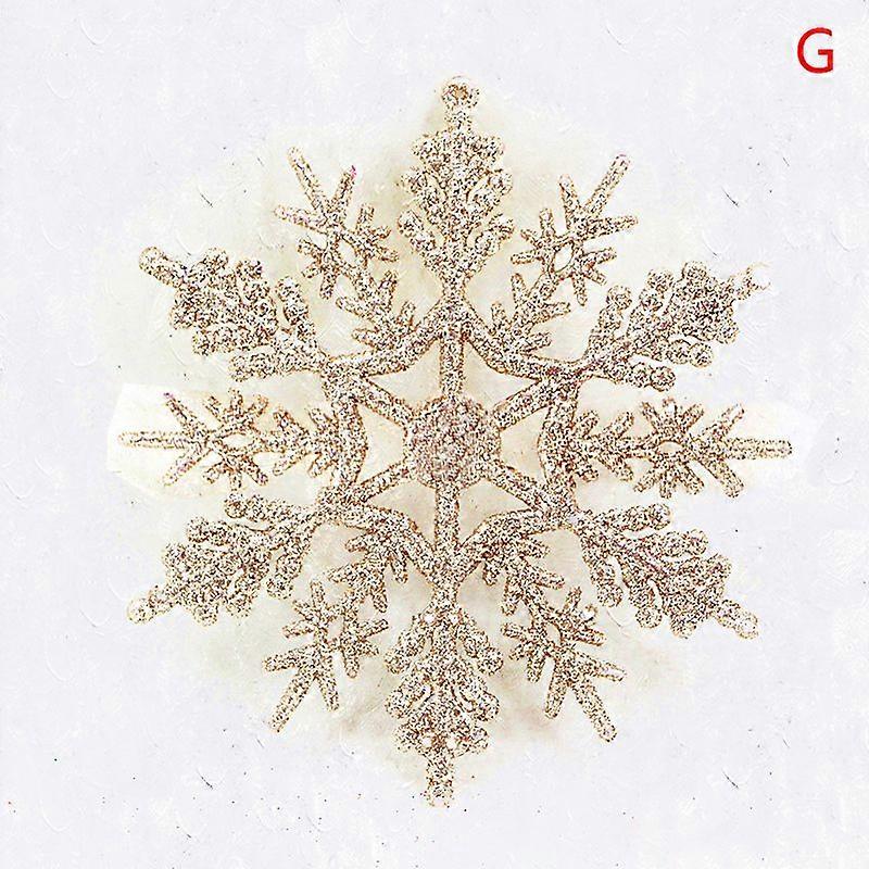 12pcs Snowflake Strings Christmas Tree Hanging Pendant Ornaments Decoration