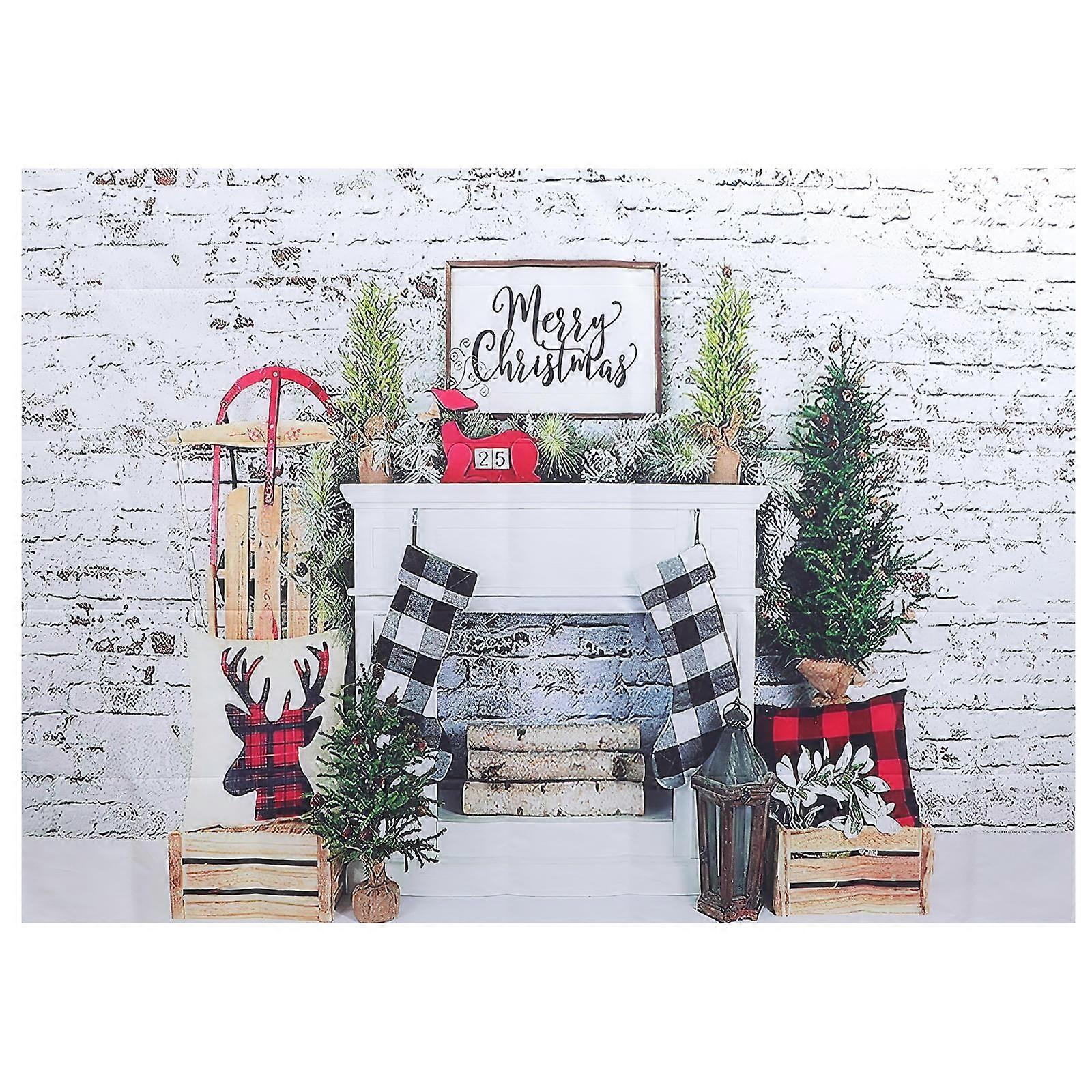 Christmas Photo Backdrop Creative Backdrop for Decoration 3Pcs