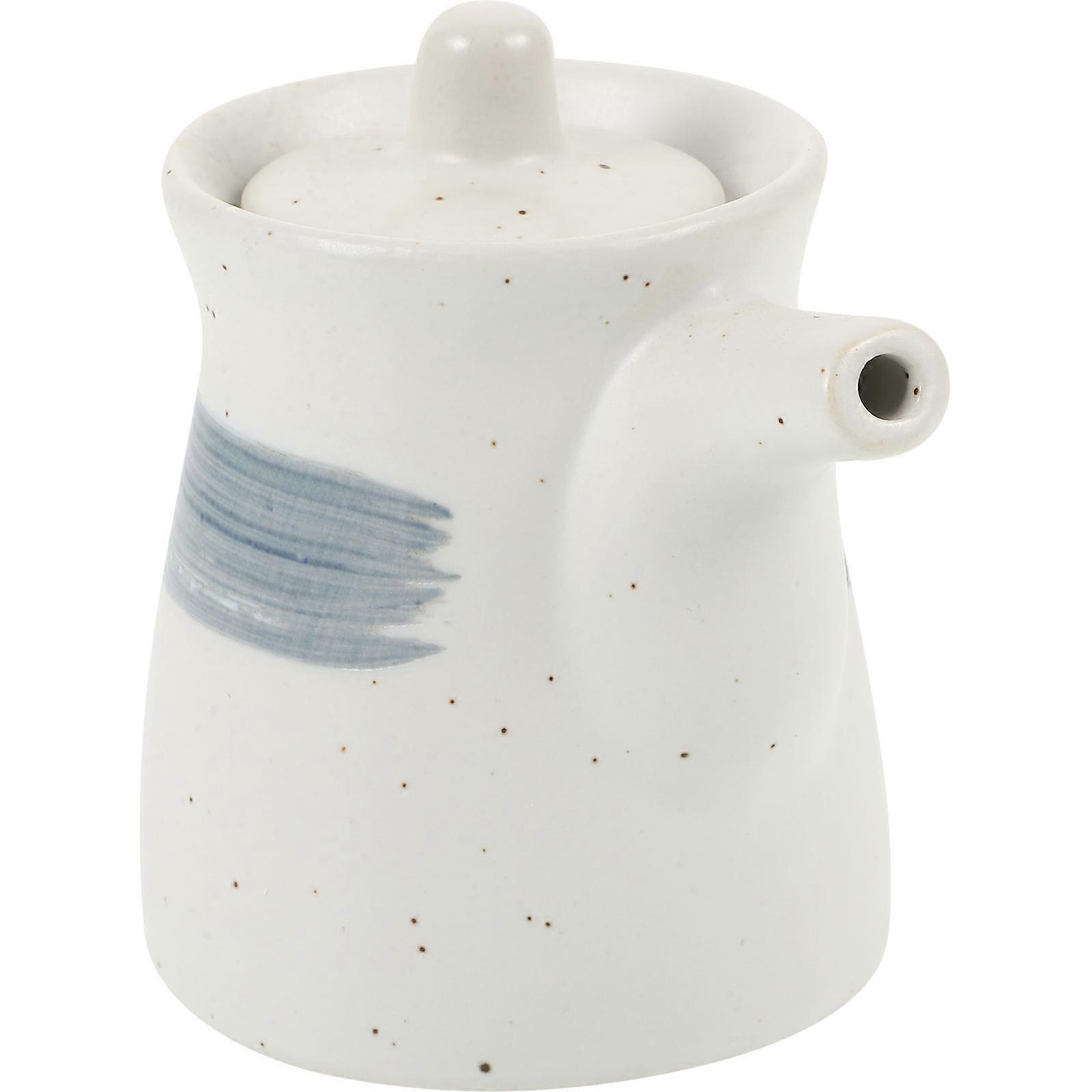 Soy Sauce Dispenser Ceramic Bottle for Kitchen Use with Multi-Function