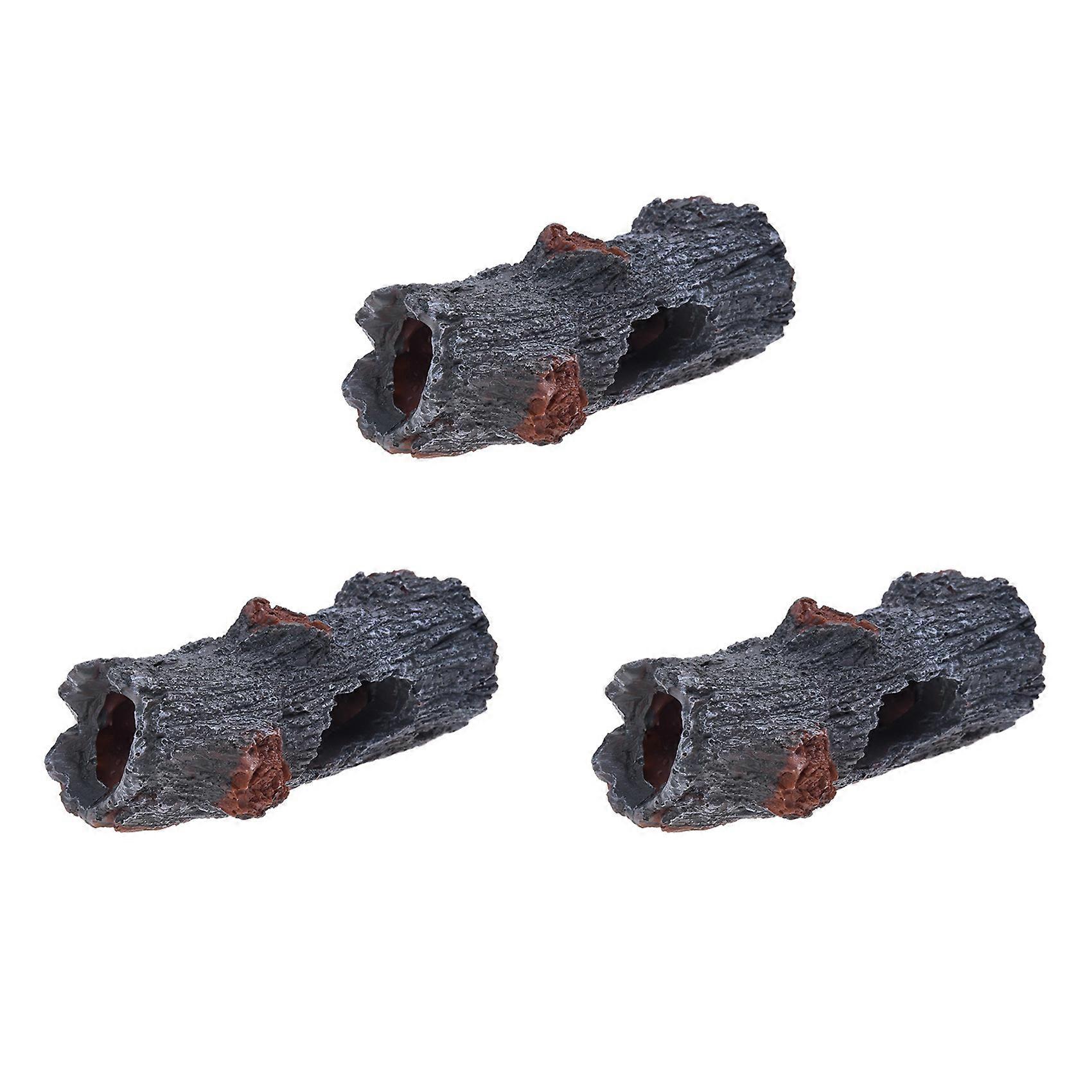 3X Aquarium Decoration Cave Artificial Wood Tree Trunk Root Spawning Ground Cave