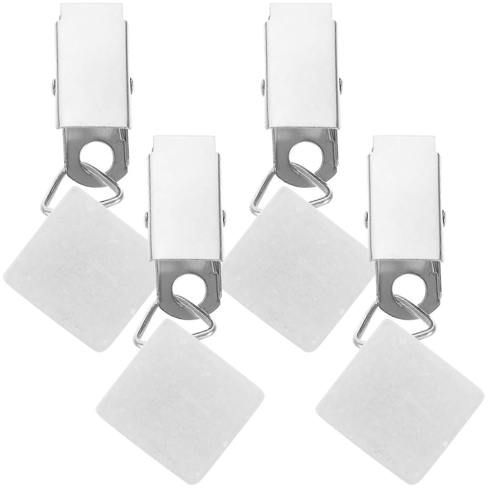 Tablecloth Weights Stone Clips for Home Use 4Pcs White Table Cover Holders