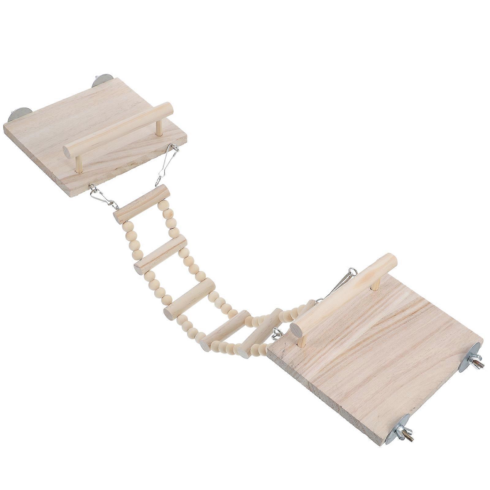 Bird Cage Swing Wooden Parrot Stand for Supporting Use 4Sets