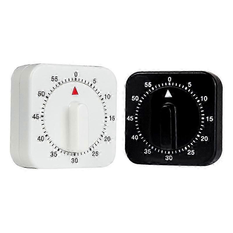 2-Pack Square 60 Minute Mechanical Kitchen Timer,Chef Cooking Timer Clock with Loud Alarm,No Batteri